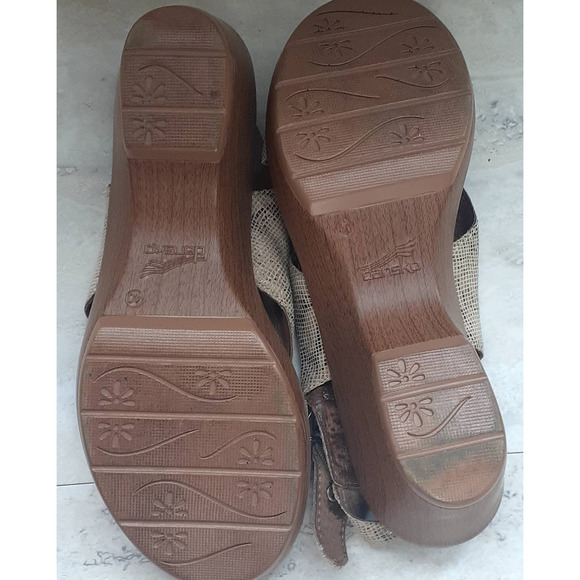 Dansko Taupe Snake Jacinda Nubuck Sandal Size 40 - Picture 6 of 10